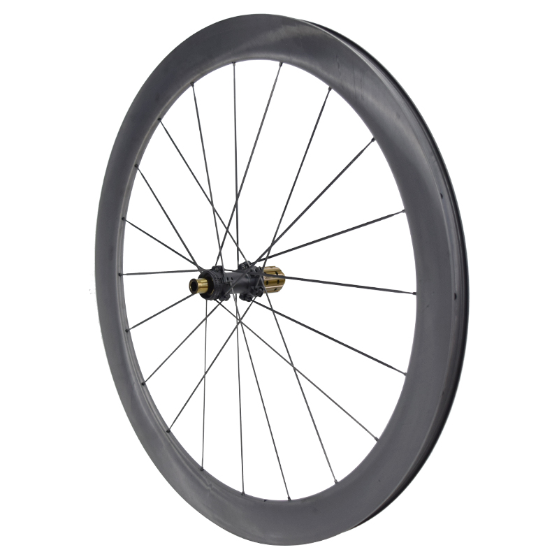 Carbon spoke disc wheel