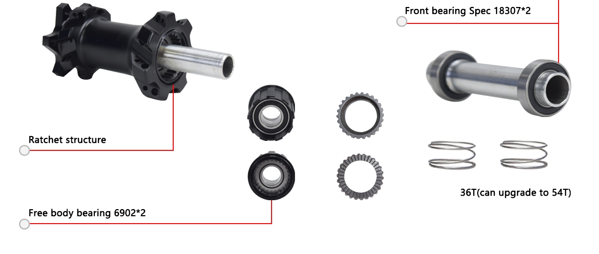 MTB 6-Bolt Hub SA-MD02 High Strength Design