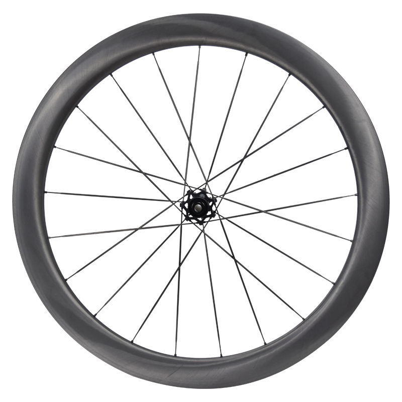 Carbon spoke disc brake wheels