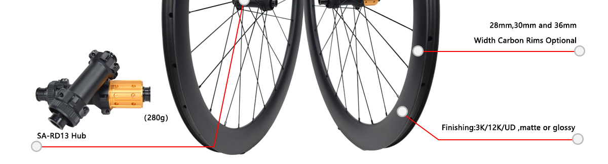 28mm 30mm 36mm width carbon road rims wheelset 28mm 30mm 36mm width carbon road rims wheelset