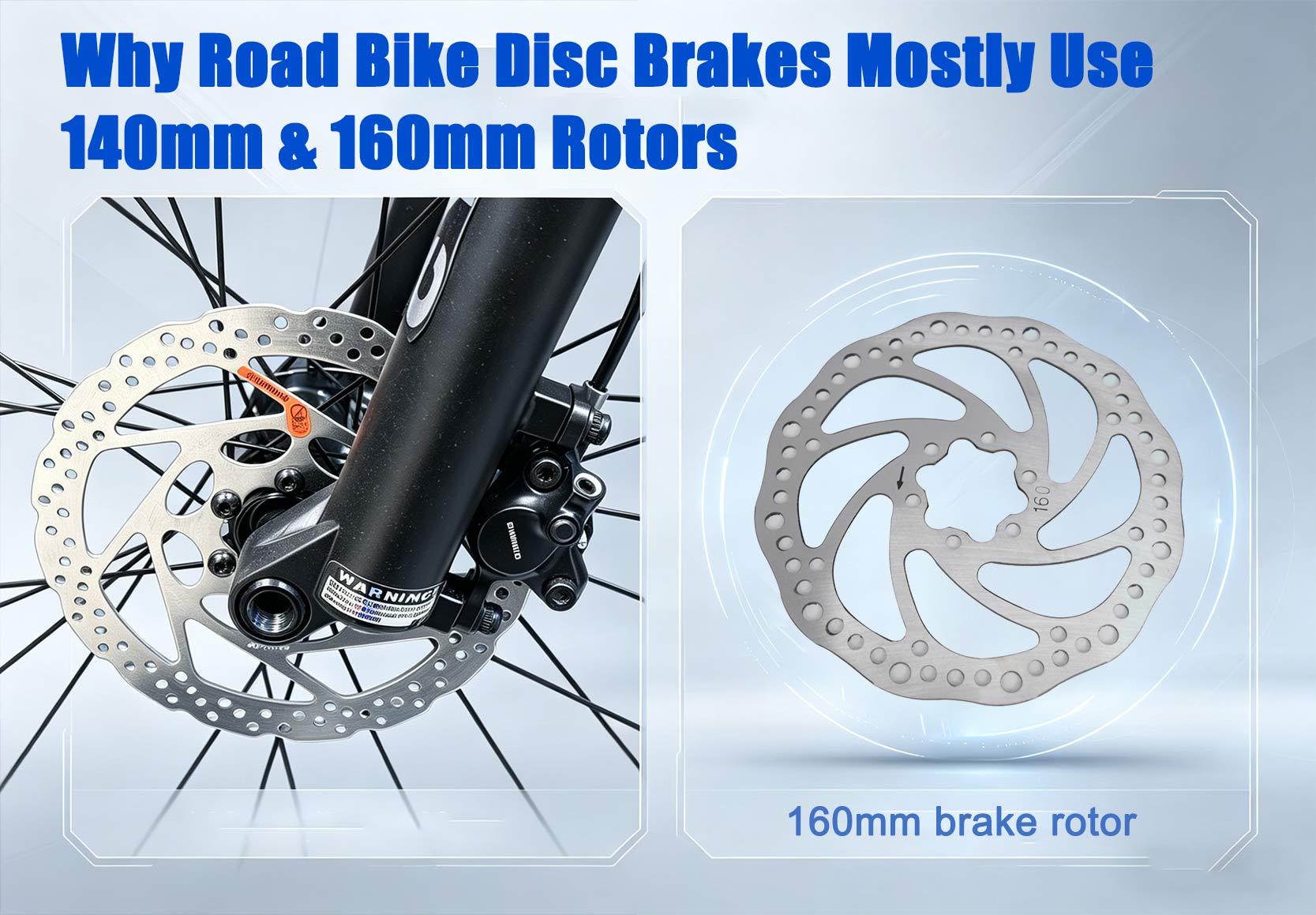 El estándar de oro en discos de freno para bicicletas de carretera | La lógica detrás de las especificaciones de 140 mm y 160 mm