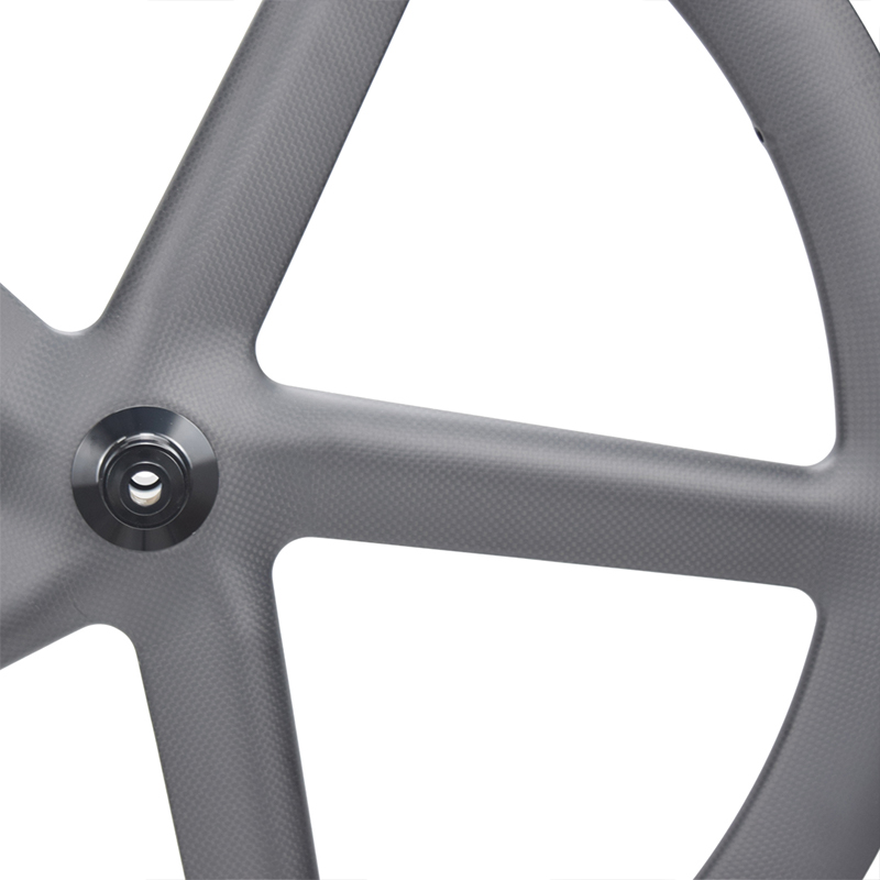 Aero shape full carbon 5-spoke bicycle wheel